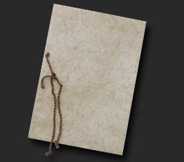Hand made printed matter for company profile. Loose form with special lace. Salesman's tool